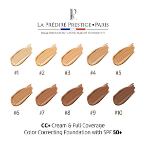 Flawless Sheild CC+ Cream & Full Coverage Color Correcting Foundation with SPF 50+ #07