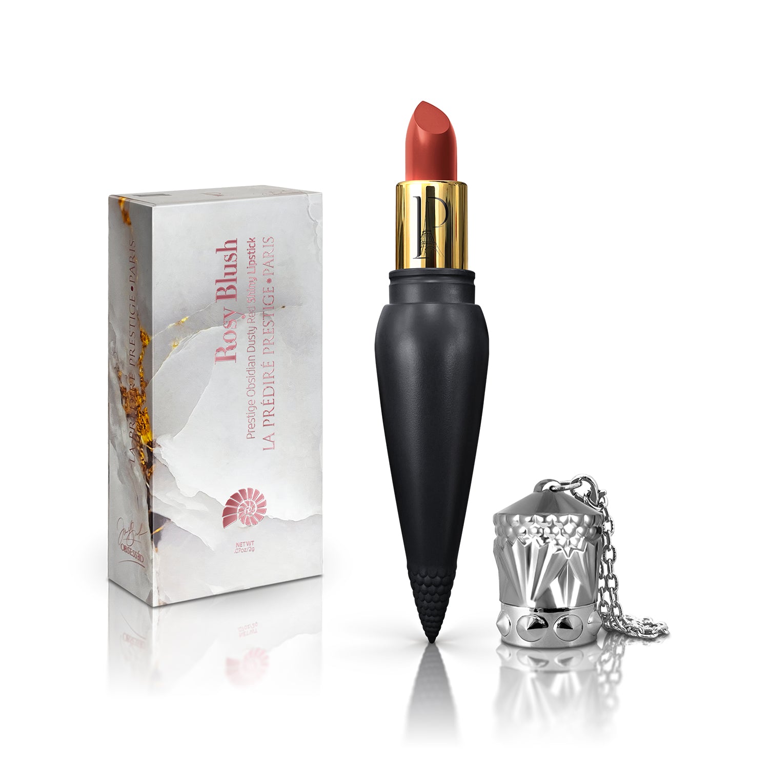 も*る様 深いローズレッド★バカラ ルッセ コフレ ルージュ グラデーション フ Rosy Blush Prestige Obsidian Dusty Red Shiny Lipstick – La